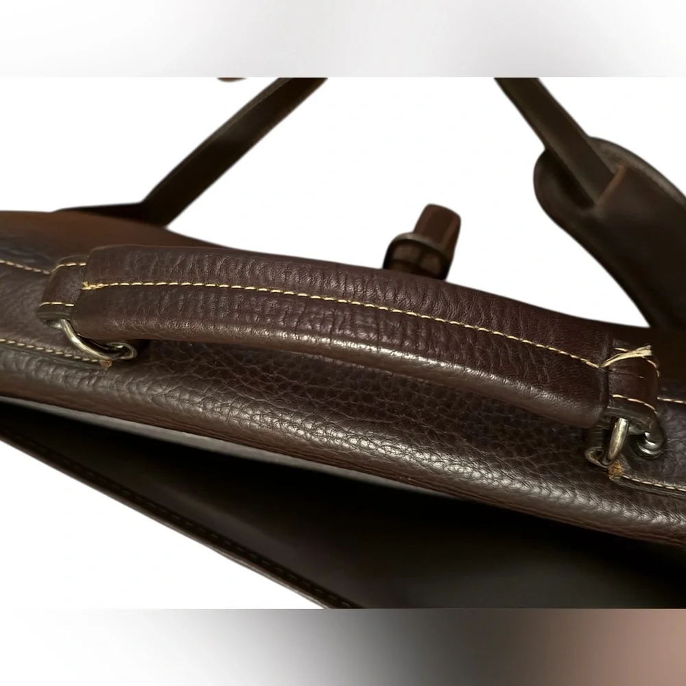 Allen Edmonds American Grain Collection Slim Briefcase in Dark Brown